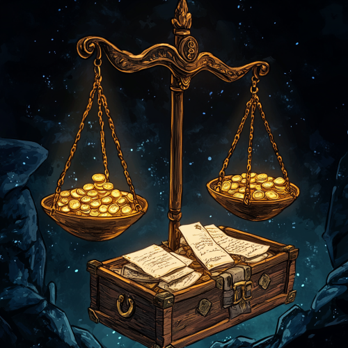 Legal rules vs gold treasure: An AI Image