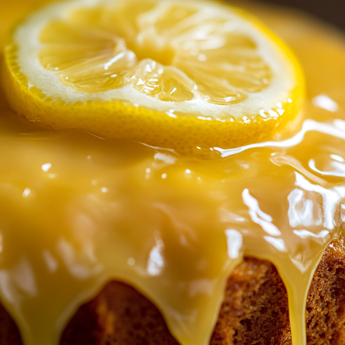 Lemon Cake with Glaze and Lemon SliceVisualStyle