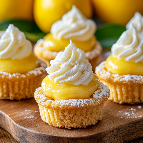Lemon cookie cups with creamy lemon filling.