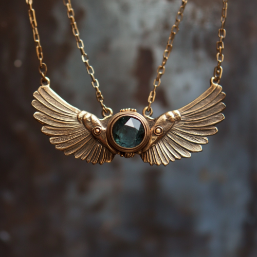 Leonardo DaVinci Inspired Necklace with Alexandrite Stone