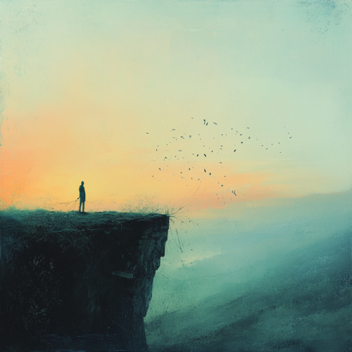 Letting go of past, looking towards new beginnings calmly. Letting go of past, looking towards new beginnings calmly.