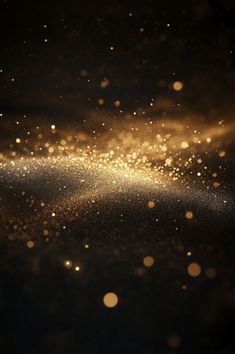 Light emanating from center on smooth gold-black gradient.