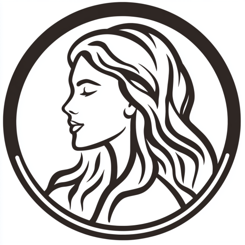 Logo of lady with hair, fragrance strength indicator