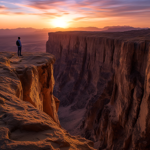 Lone traveler in awe at breathtaking sunset in Riyadh. Lone traveler in awe at breathtaking sunset in Riyadh.