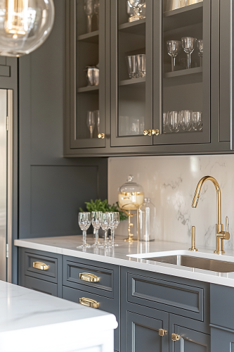 Luxe Gold Accent Kitchen with Opulent Touches. Luxe Gold Accent Kitchen with Opulent Touches.