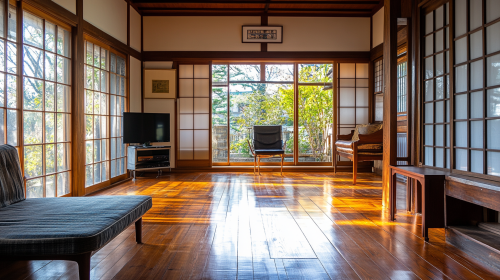 Luxurious 19th Century Japanese House in High Contrast