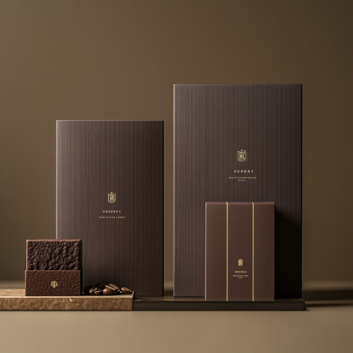 Luxurious Hodder's Artisan Coffee packaging in brown and gold.