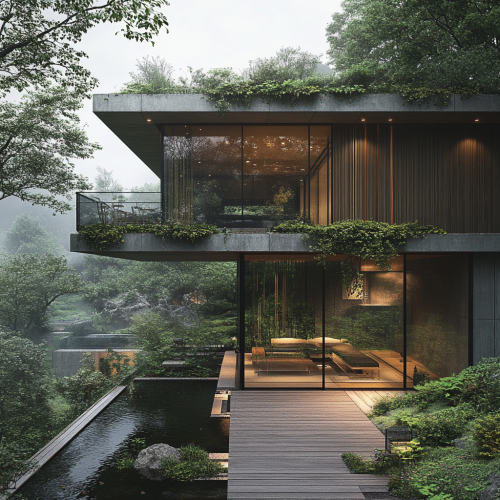 Luxurious Minimalist Japanese Mansion: Harmony of Nature and Architecture