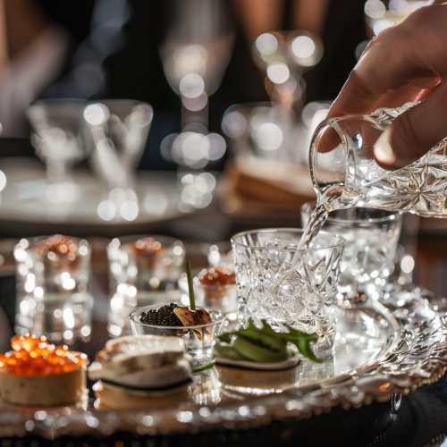 Luxurious Vodka Tasting Party with Elegant Guests