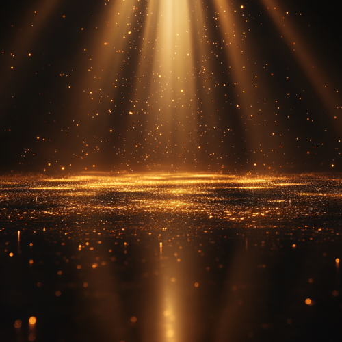 Luxurious beauty scene with golden light beams and dark gradient. Luxurious beauty scene with golden light beams and dark gradient.