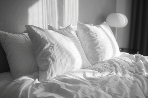White pillows on Bed