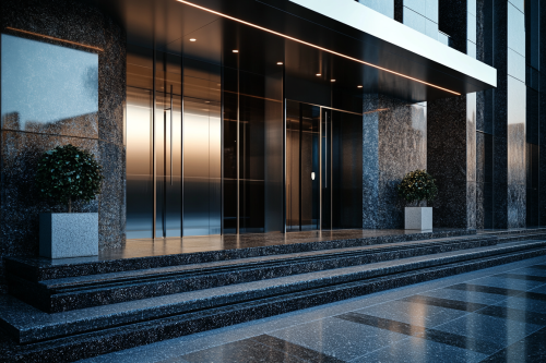 Luxurious upscale apartment building with exclusive design