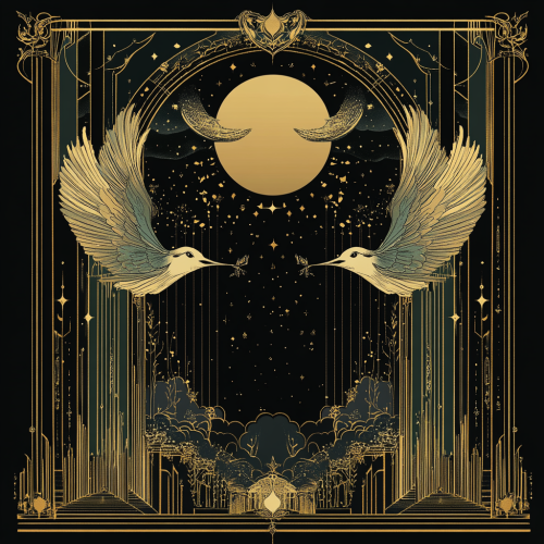 Magical Hogwarts Christmas scene with elegant art deco