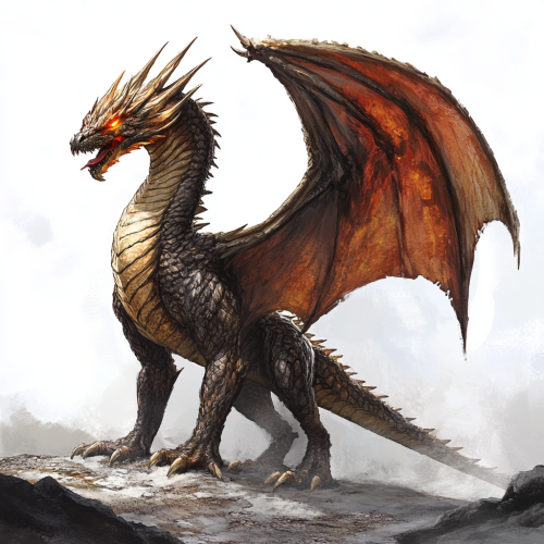 Massive Dragons with Powerful Wings and Fiery Breath Massive Dragons with Powerful Wings and Fiery Breath