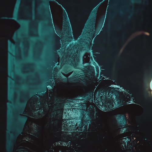 Medieval Rabbit Warrior in 1950's Fantasy Film