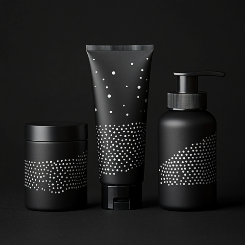 Mens skincare packaging with sleek, masculine design