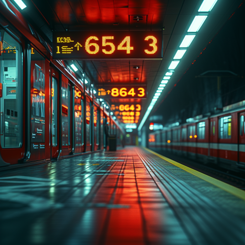 Microsoft Computers at Metro Station