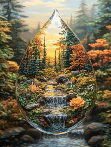 Miniature ecosystem in water droplet celebrates Earth Day