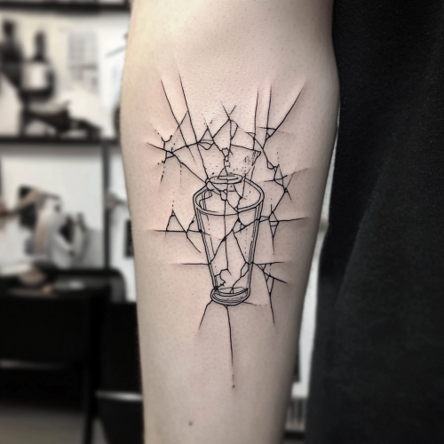 Minimalist Mark 14:3 Scene Tattoo with Jesus 