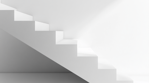 Minimalistic Geometric Design on White Background