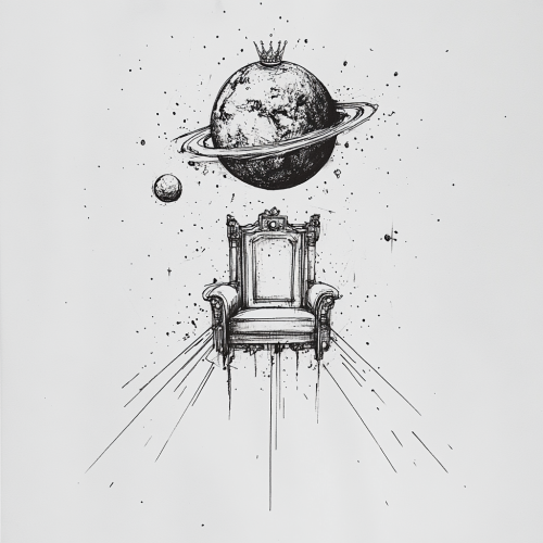 Minimalistic Tattoo Sketch: Earth View from Heaven's Throne 