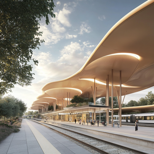Modern Railway Station Renovation Inspired by Zaha Hadid