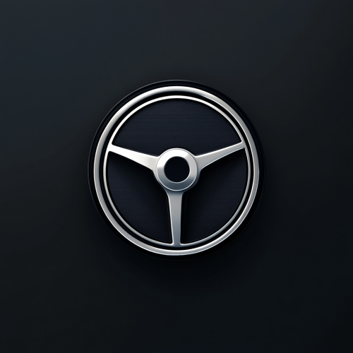 Modern car accessory logo in minimalist style