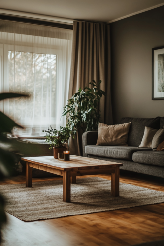 Modern living room in Poland with cozy ambiance