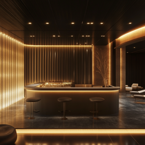Modern spa bar concept with innovative design elements 