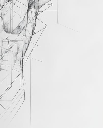 Monochrome tattoo sketch of Atlas holding Earth globe