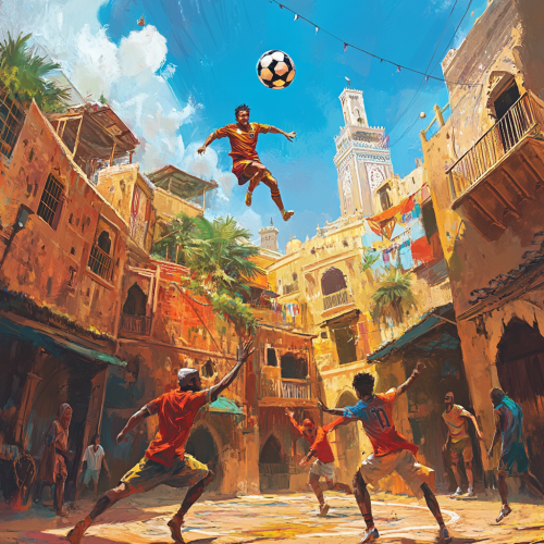 Moroccan Street Football: Exciting Action and Passion