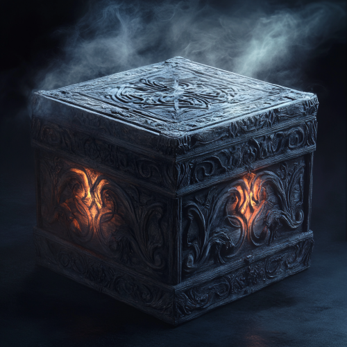 Mysterious Pandora's Box: Ancient, Glowing, Engraved