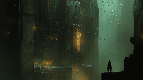 Mysterious setting with character, intricate details, cinematic lighting.