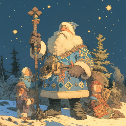 Mystical illustration by Ivan Bilibin, with wolf and boy. Mystical illustration by Ivan Bilibin, with wolf and boy.