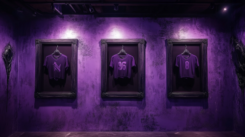 NFL Wall of Shame: Moody Purple Decor NFL Wall of Shame: Moody Purple Decor