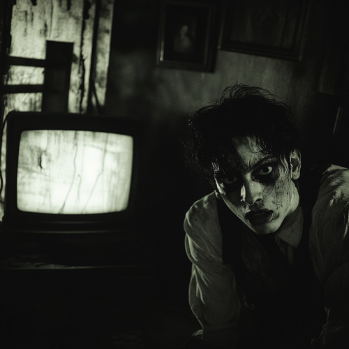 Narrator unseen, black screen, old movie text, retro-horror vibe. Narrator unseen, black screen, old movie text, retro-horror vibe.