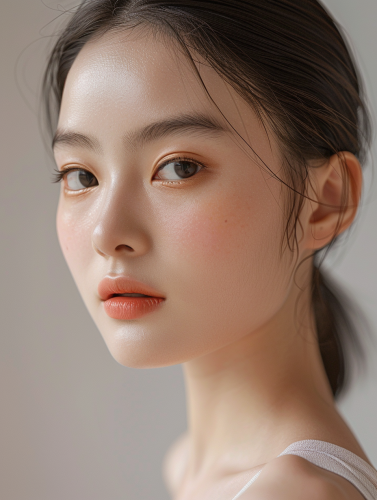 Natural Beauty: Portrait of Youthful Korean Woman