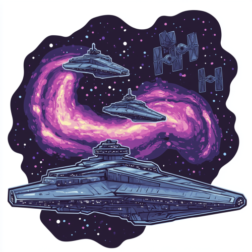 Nebula and Star Destroyer Patch, NASA Style Embroidery