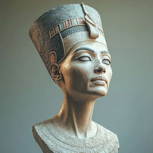 Nefertiti, Queen of Egypt, with royal features.