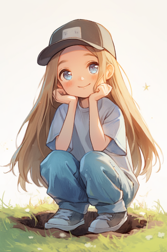 Never Give Up, Fashionable Kawaii Girl Falls