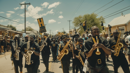 New Orleans mourning ceremony, celebrating with a Kansas City.