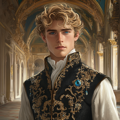 Nobleman in Opulent Palace: A Regal Portrait