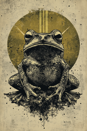 Old, Surreal Exotic Frog T-Shirt Graphic