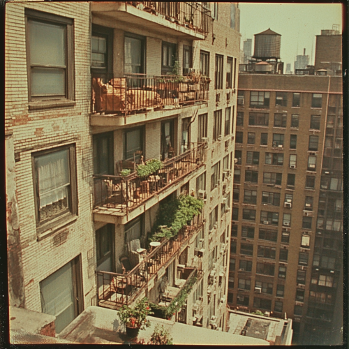 Old VHS tape quality of American middle class village.