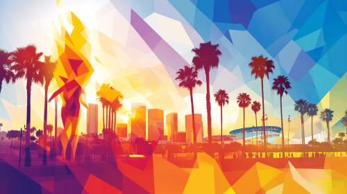 Olympic Games 2028 - Athlete in pastel colors