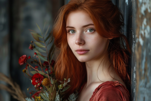 Photorealistic photo of adult woman in neutral tones. Photorealistic photo of adult woman in neutral tones.