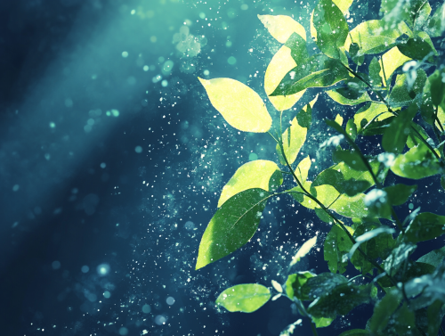 Photosynthesis Process in Vibrant Digital Art