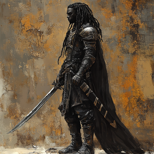 Portrait of Black City Guard with Octane Filter