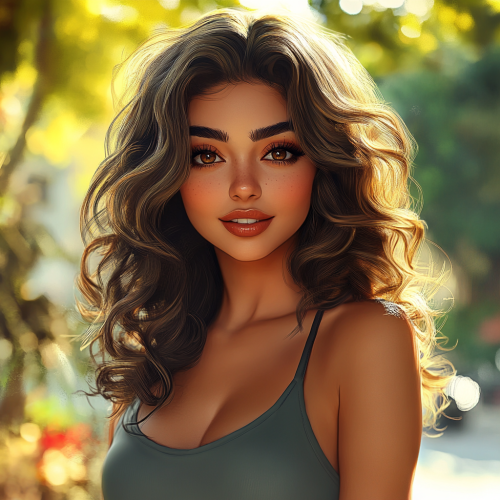 Portrait of confident Persian woman in chic outfit