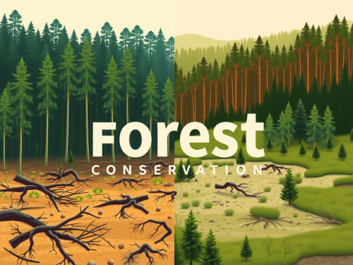 Poster Comparing Healthy Forest and Deforested Landscape